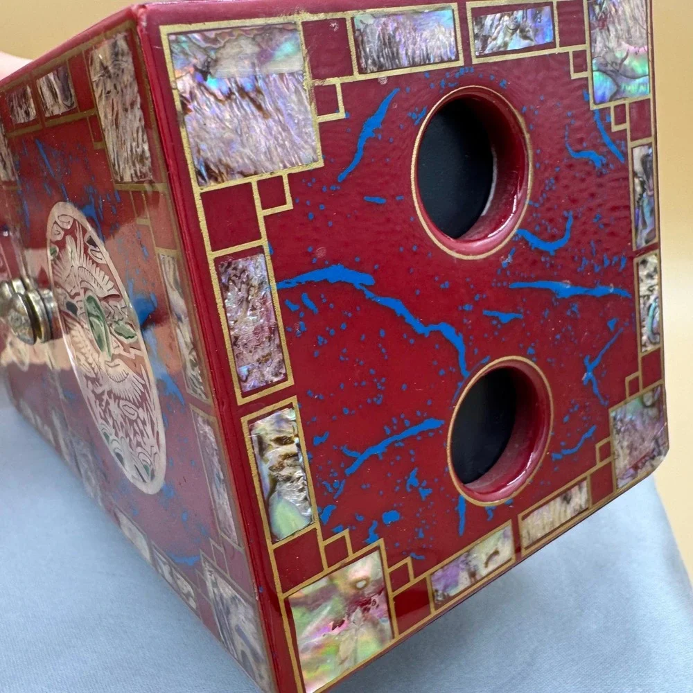 Vintage Korean Najeonchilgi Style Jewelry Box 4 Drawers Phoenix Mother of Pearl
